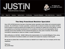 Tablet Screenshot of justinelectronics.com
